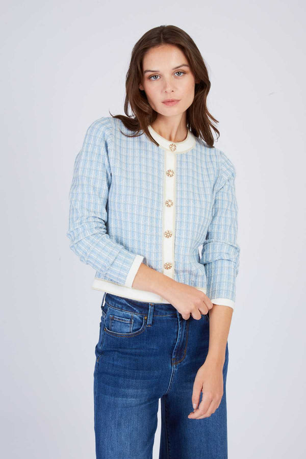 Rene Derhy Gilet En Maille à Motif FLORINDA