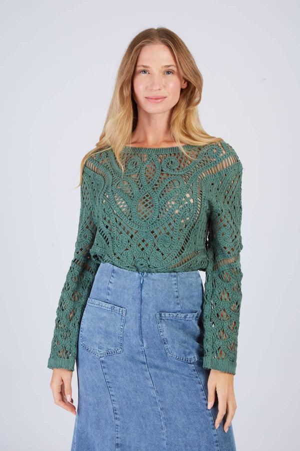 Rene Derhy Gilet En Maille Ajourée FLORENTINE