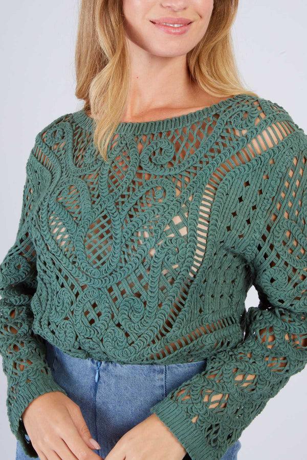 Rene Derhy Gilet En Maille Ajourée FLORENTINE