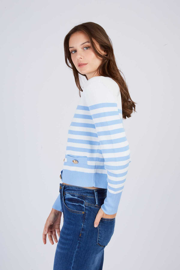 Rene Derhy Gilet En Maille Rayé FLORIDE