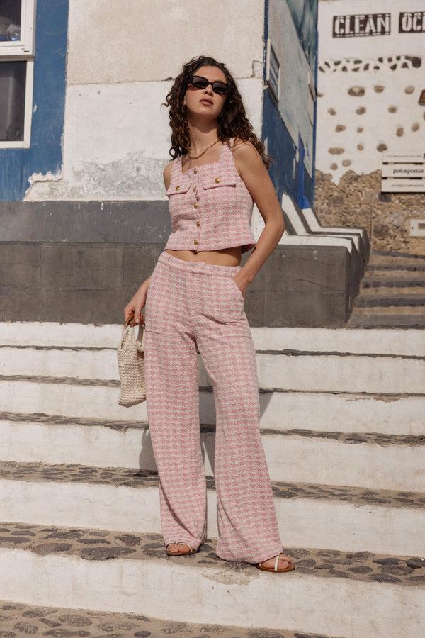 rene derhy Haut sans manches à carreaux LAETICIA