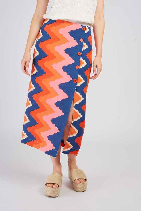 Rene Derhy Jupe Fendu Imprimée AKEMI