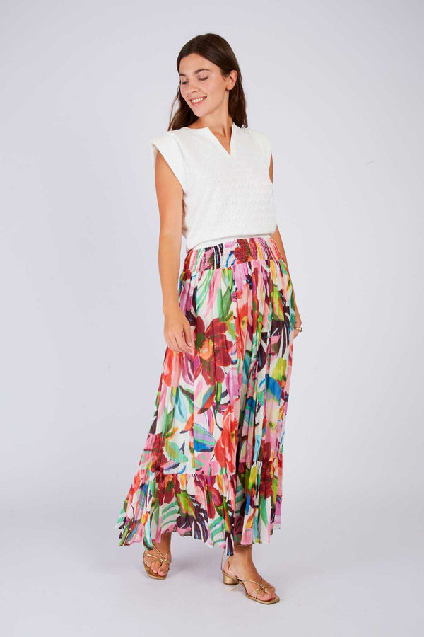 Rene Derhy Jupe Longue à Motif Floral AILEEN