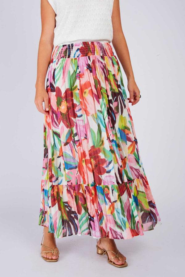 Rene Derhy Jupe Longue à Motif Floral AILEEN