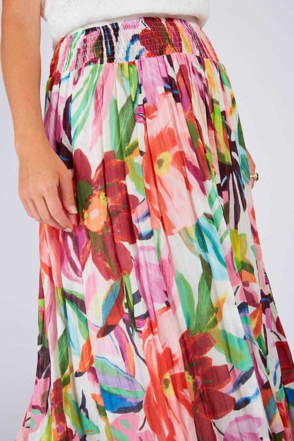 Rene Derhy Jupe Longue à Motif Floral AILEEN