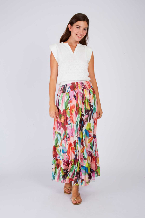 rene derhy Jupe longue à motif floral AILEEN