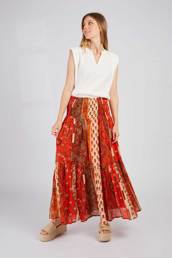 rene derhy Jupe longue à volant ACAENA