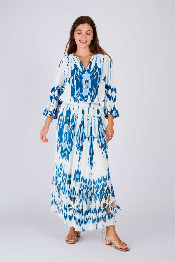 rene derhy Jupe longue à volants ADA