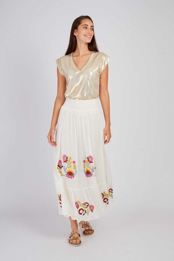 Rene Derhy Jupe Longue Brodée ALBERTINE