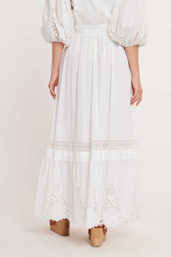 Rene Derhy Jupe Longue évasée Unie Coton FOUGERES