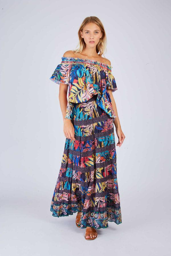 rene derhy Jupe longue imprimée ACTIVE