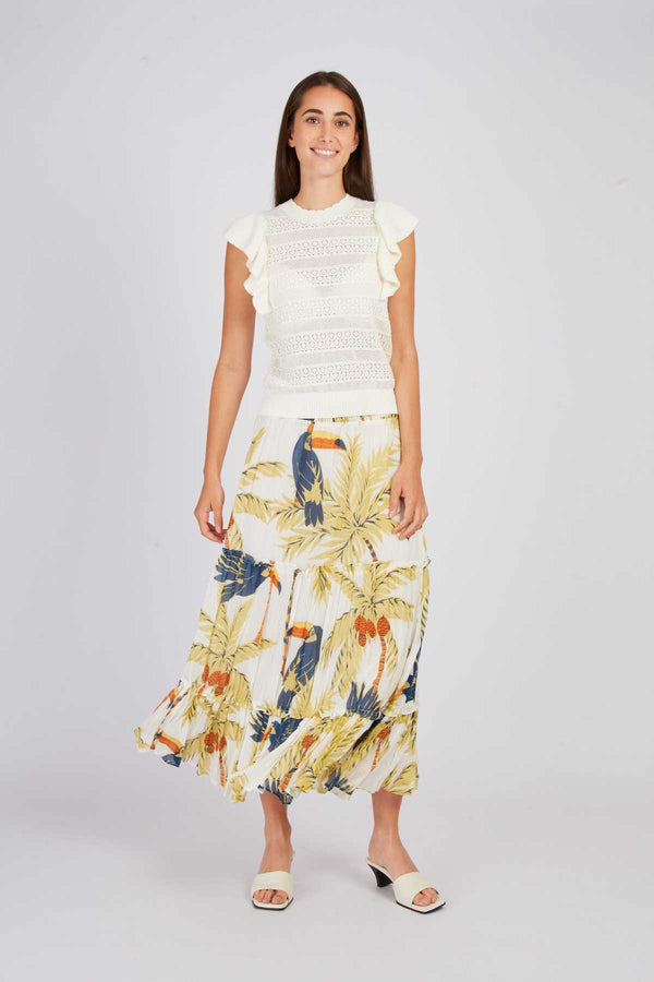 rene derhy Jupe longue imprimée ADELFIA