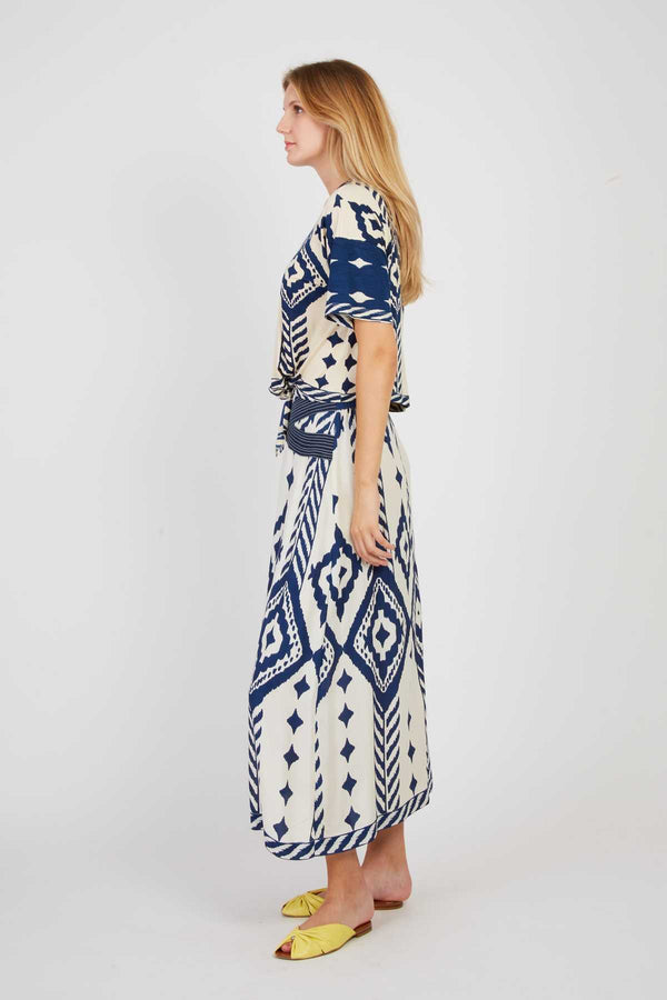 Rene Derhy Jupe Longue Imprimée AGAPANTHE