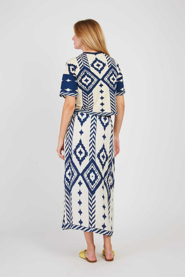 Rene Derhy Jupe Longue Imprimée AGAPANTHE