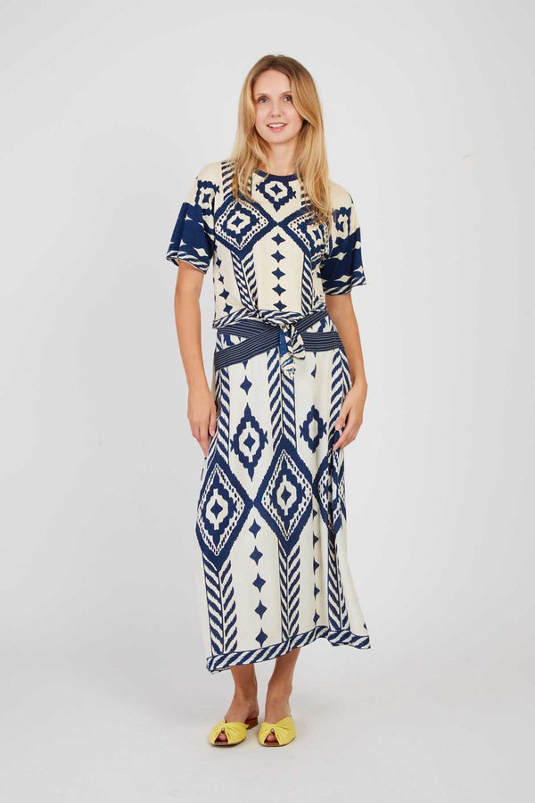 rene derhy Jupe longue imprimée AGAPANTHE