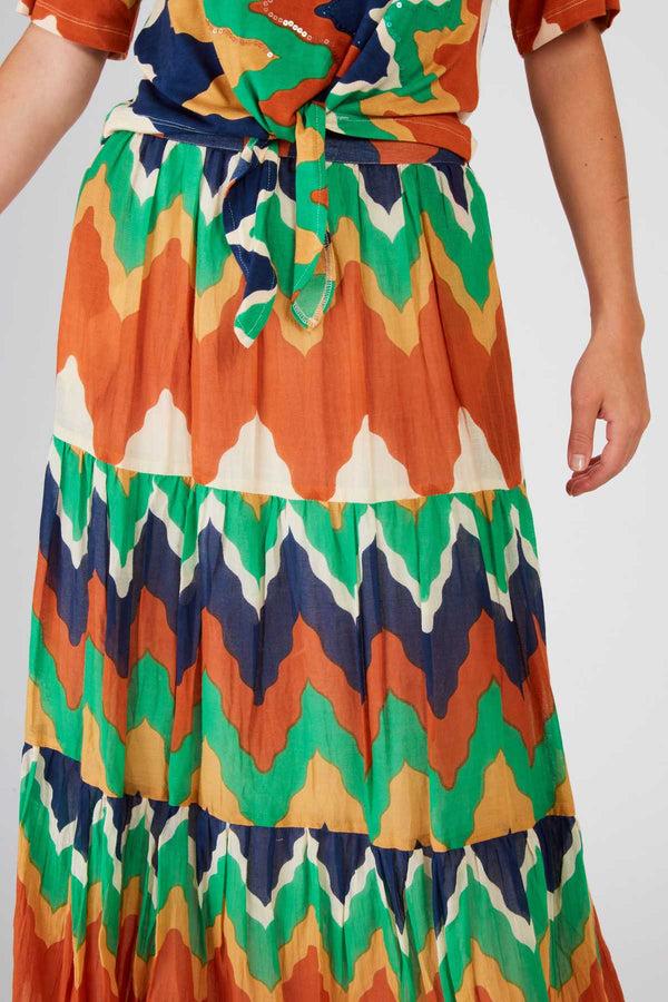 Rene Derhy Jupe Longue Imprimée AJACCIO