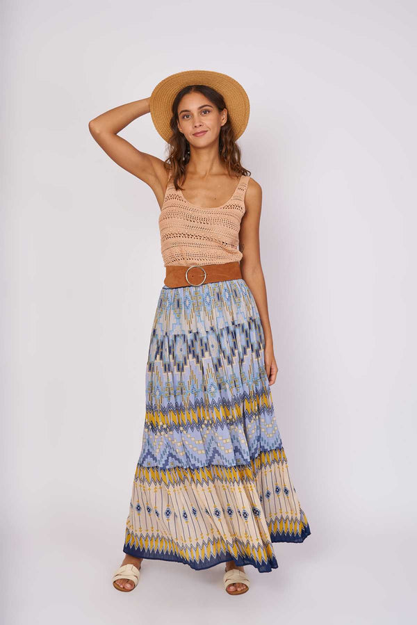 Rene Derhy Jupe Longue Imprimée Viscose FLYNN