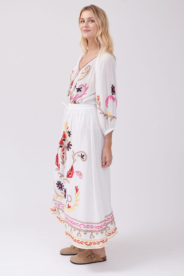 Rene Derhy Jupe Longue Maxi Brodée VALLORIS