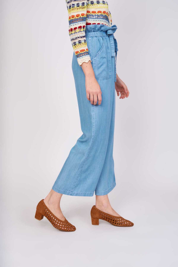 Rene Derhy Pantalon Ample En Denim Léger JULIA