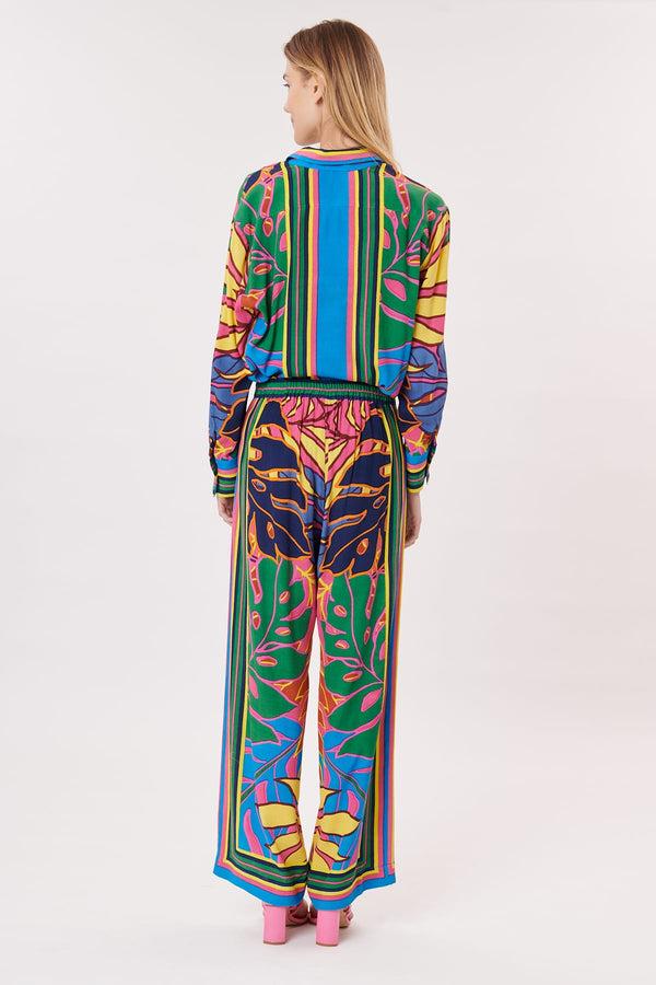 Rene Derhy Pantalon Ample Imprimé Et Rayé PAULA