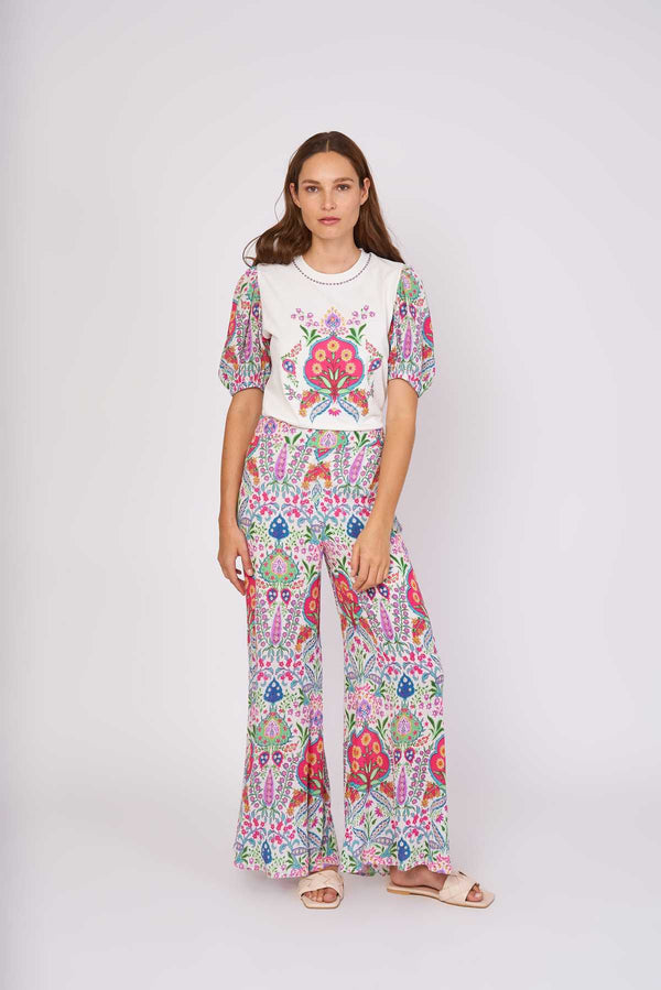 rene derhy Pantalon ample imprimé viscose JOLIFLOR