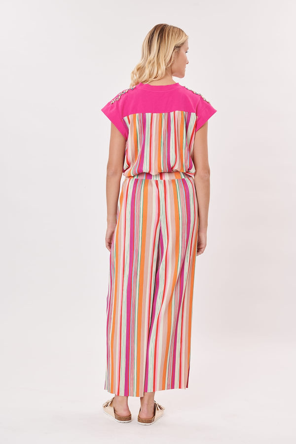 Rene Derhy Pantalon Ample Plissé Imprimé PANJABI