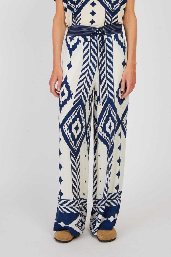 Rene Derhy Pantalon évasé à Motif DANSEUSE