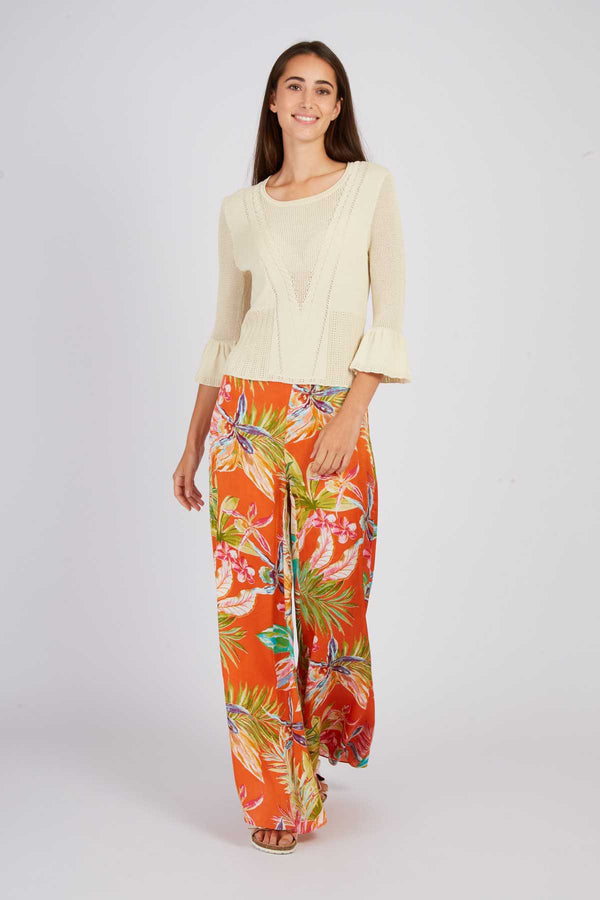 Rene Derhy Pantalon évasé Imprimé DANCING