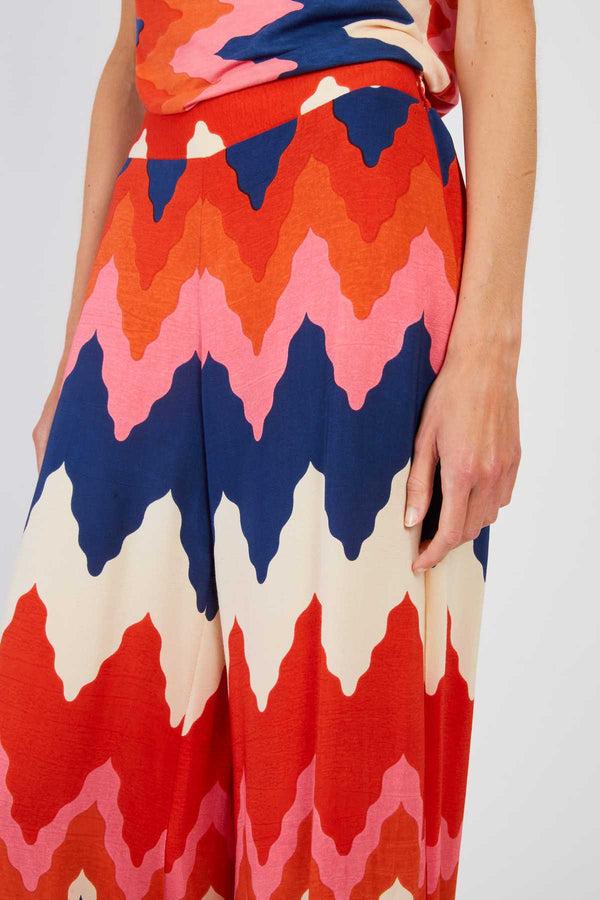 Rene Derhy Pantalon évasé Imprimé DANI