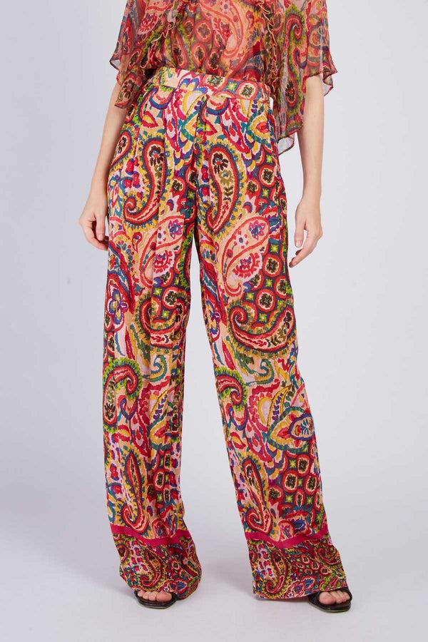 Rene Derhy Pantalon évasé Imprimé DARJEELING