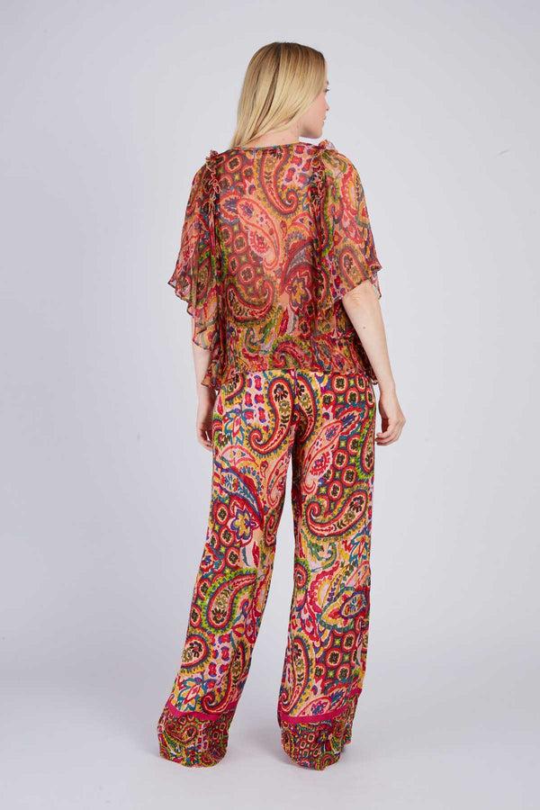 Rene Derhy Pantalon évasé Imprimé DARJEELING