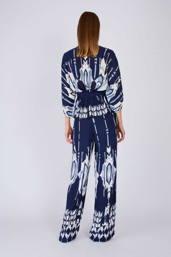 Rene Derhy Pantalon évasé Imprimé DAVINA