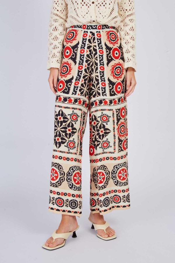 Rene Derhy Pantalon évasé Imprimé DAYTONA