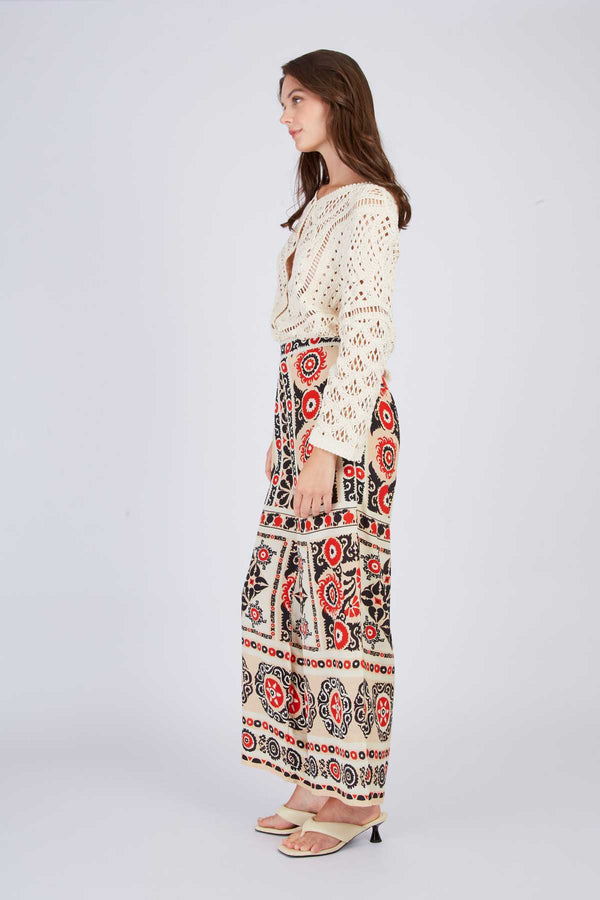 Rene Derhy Pantalon évasé Imprimé DAYTONA