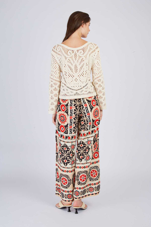 Rene Derhy Pantalon évasé Imprimé DAYTONA