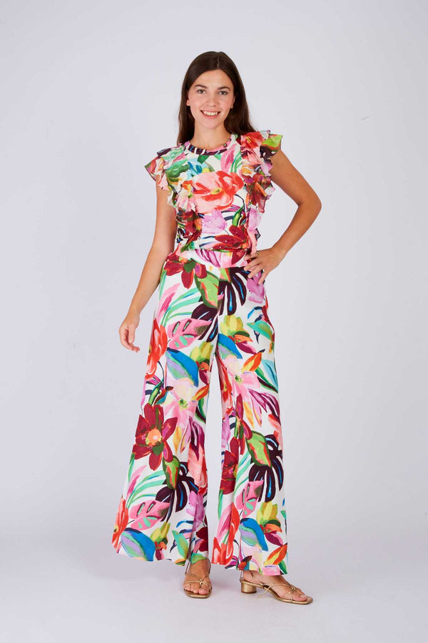 Rene Derhy Pantalon évasé Imprimé DELFINA