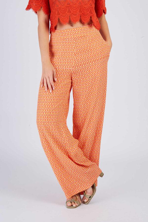 Rene Derhy Pantalon évasé Imprimée DANICA