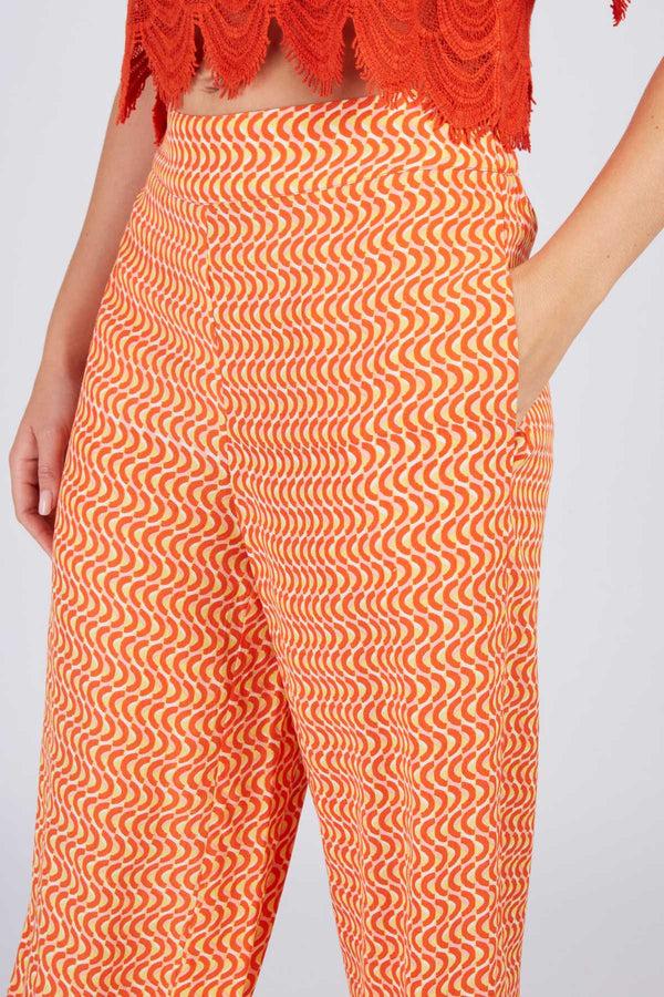 Rene Derhy Pantalon évasé Imprimée DANICA