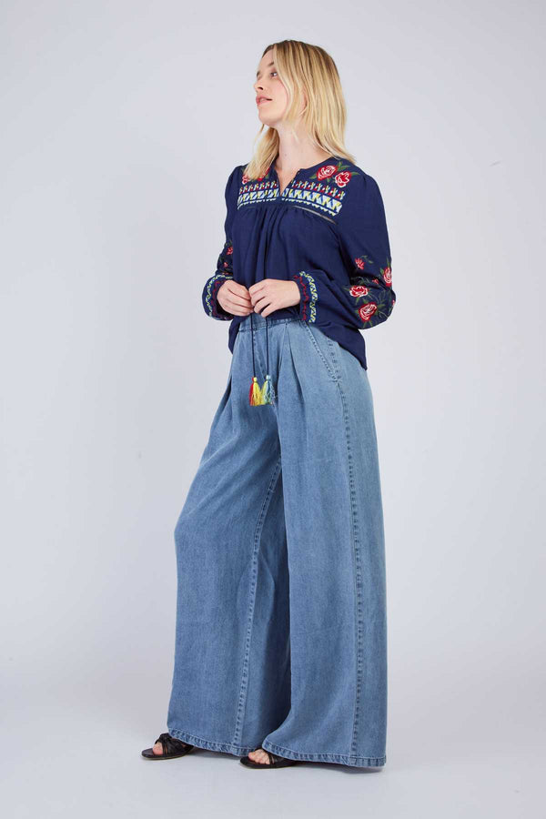 Rene Derhy Pantalon Fluide Denim DAME