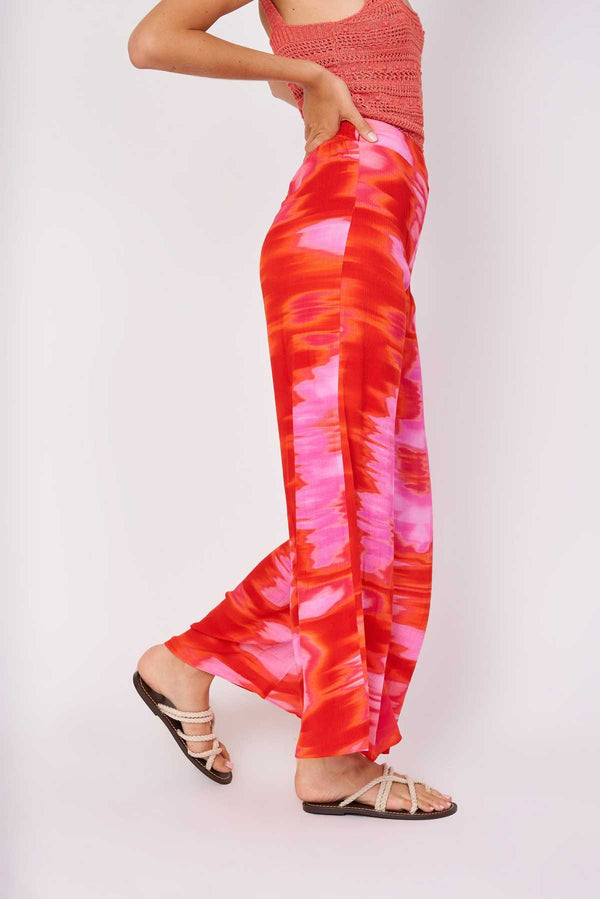 Rene Derhy Pantalon Fluide Imprimé Viscose JET-LAG