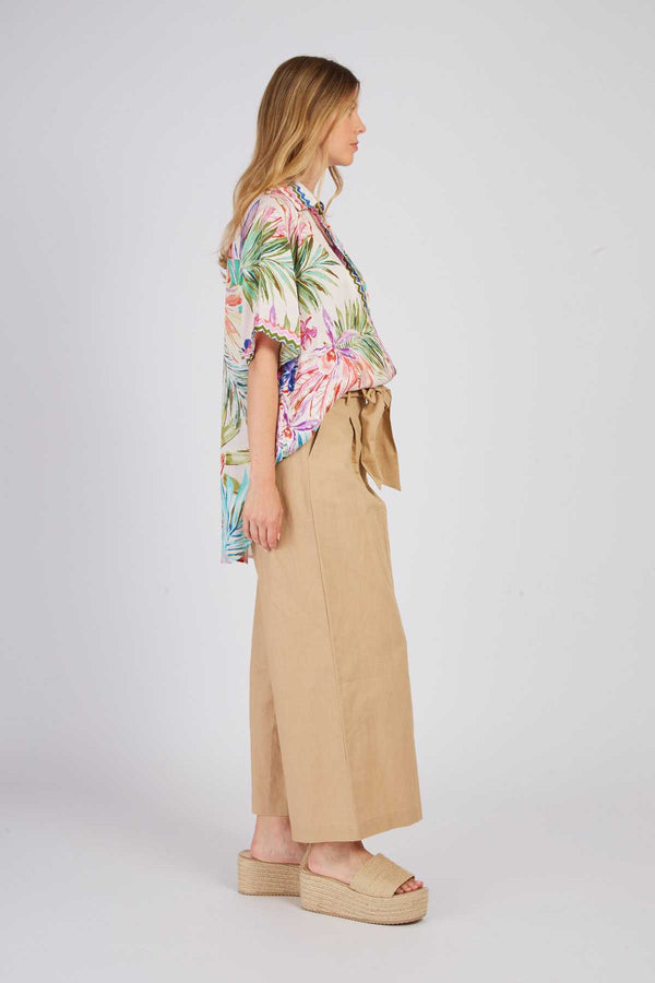 Rene Derhy Pantalon Uni évasé DAFINA