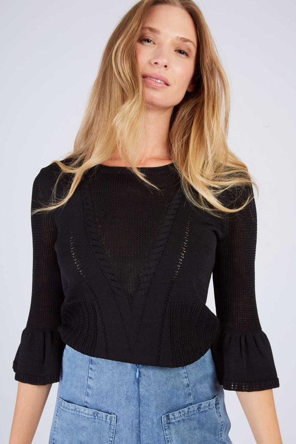 Rene Derhy Pull En Maille Fine Unie EDMEE