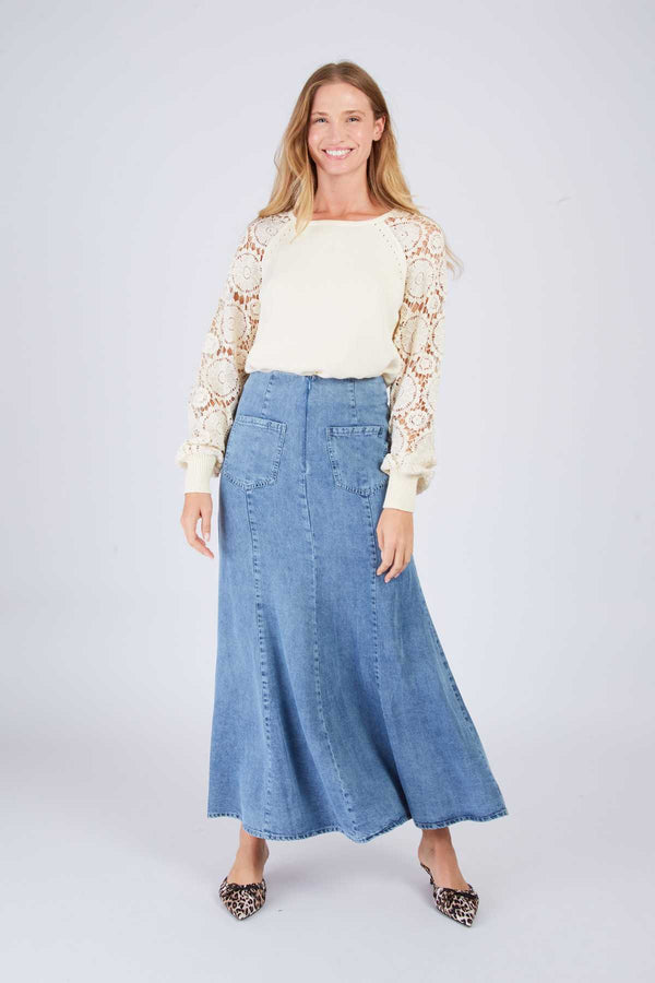 rene derhy Pull uni en crochet ELMIRA