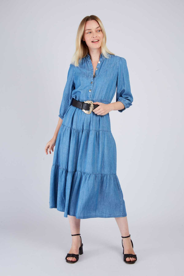 rene derhy Robe chemise en jean CARINE
