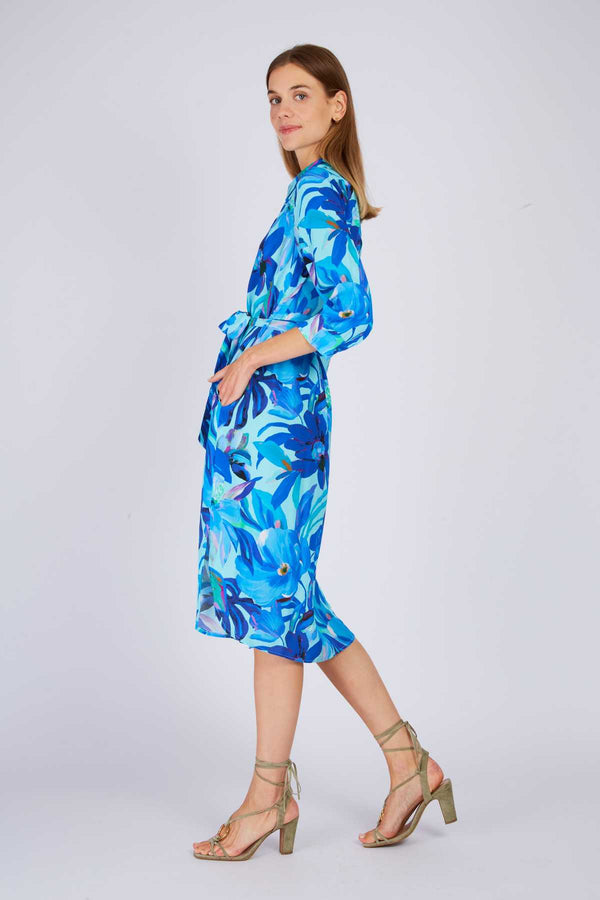 Rene Derhy Robe Chemise Imprimé Floral PINK