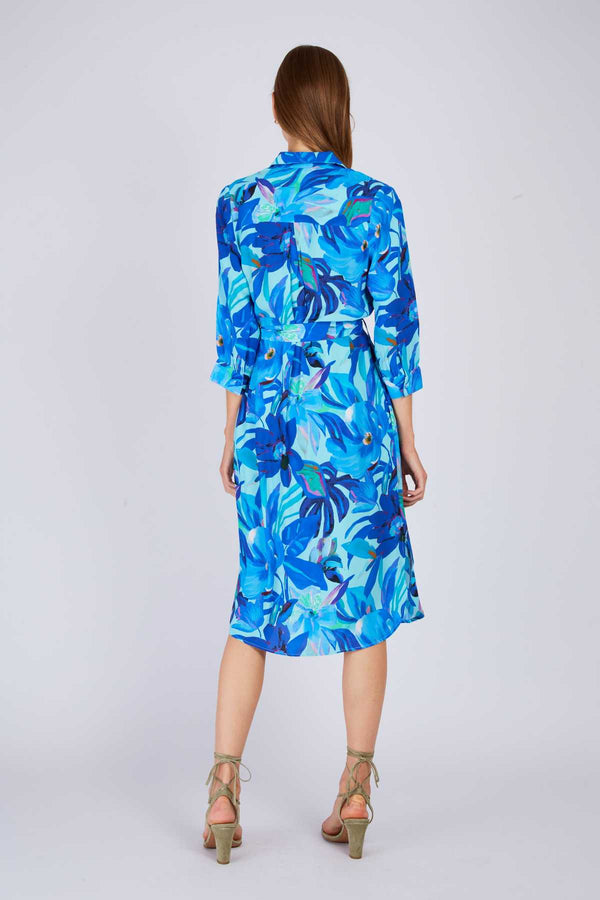 Rene Derhy Robe Chemise Imprimé Floral PINK