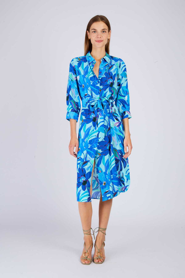 rene derhy Robe chemise imprimé floral PINK