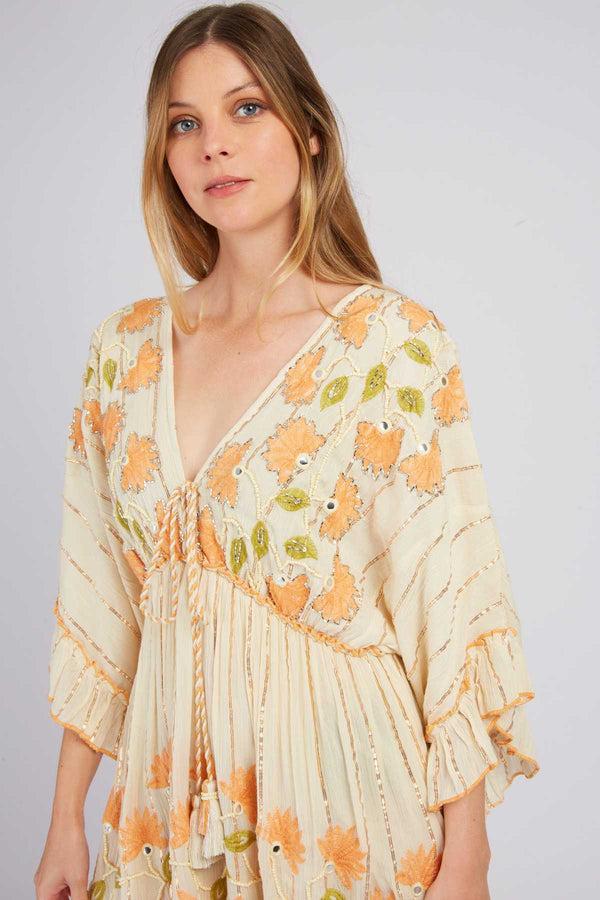 Rene Derhy Robe Courte Brodée CAITLINE