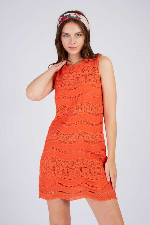 Rene Derhy Robe Courte En Dentelle CARLA