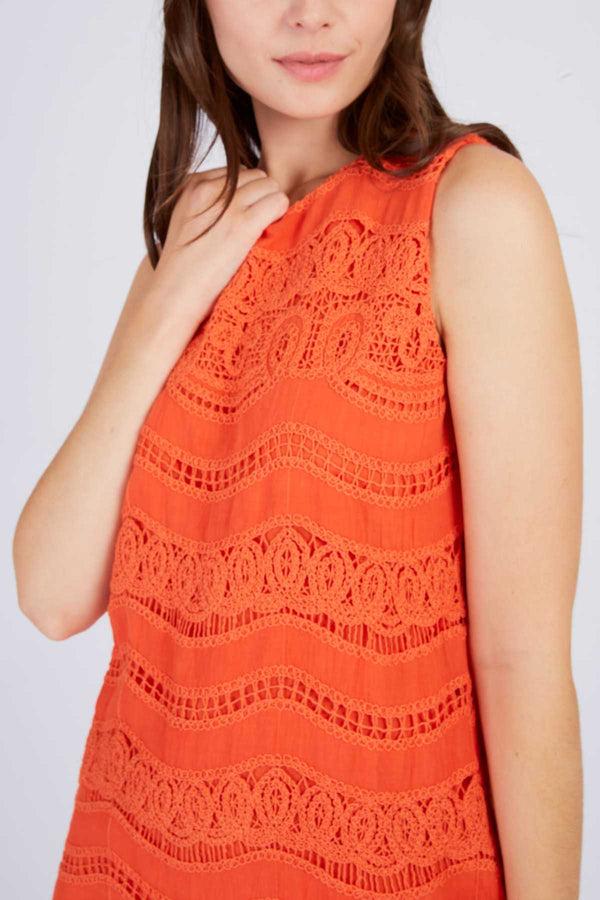 Rene Derhy Robe Courte En Dentelle CARLA